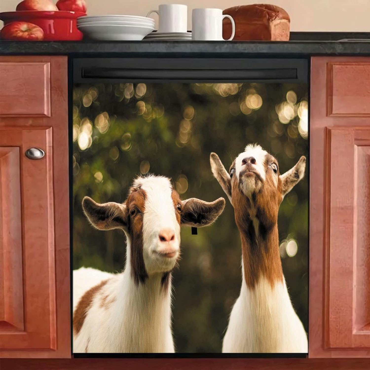 Revamp Your Kitchen with the Docile Goats Farmhouse Dishwasher Magnet Cover