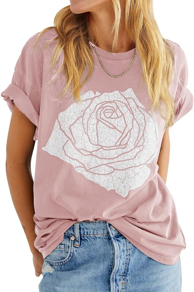 Discover the Women’s Rose Graphic Tee: Your Summer Wardrobe Staple