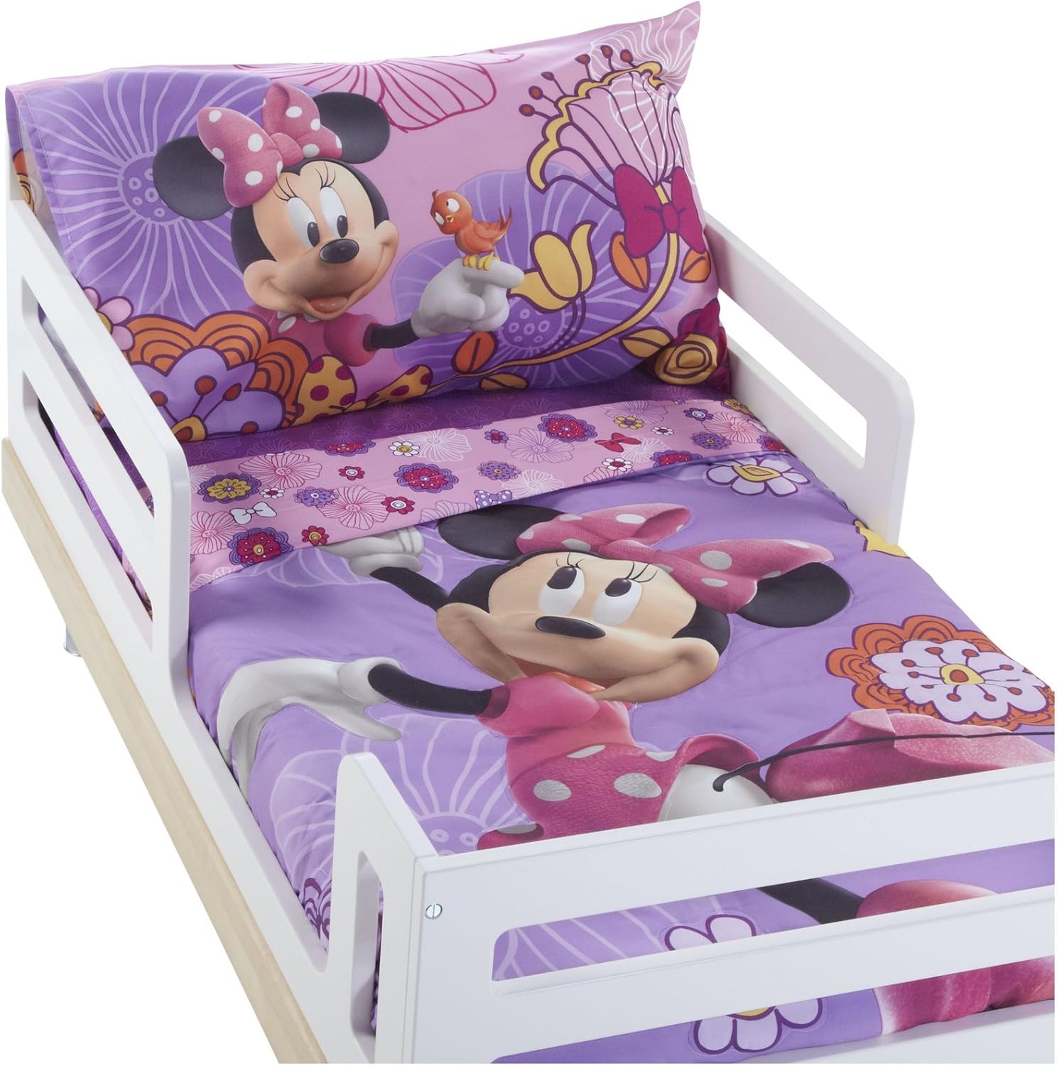 Disney 4 Piece Minnie’s Fluttery Friends Toddler Bedding Set Review