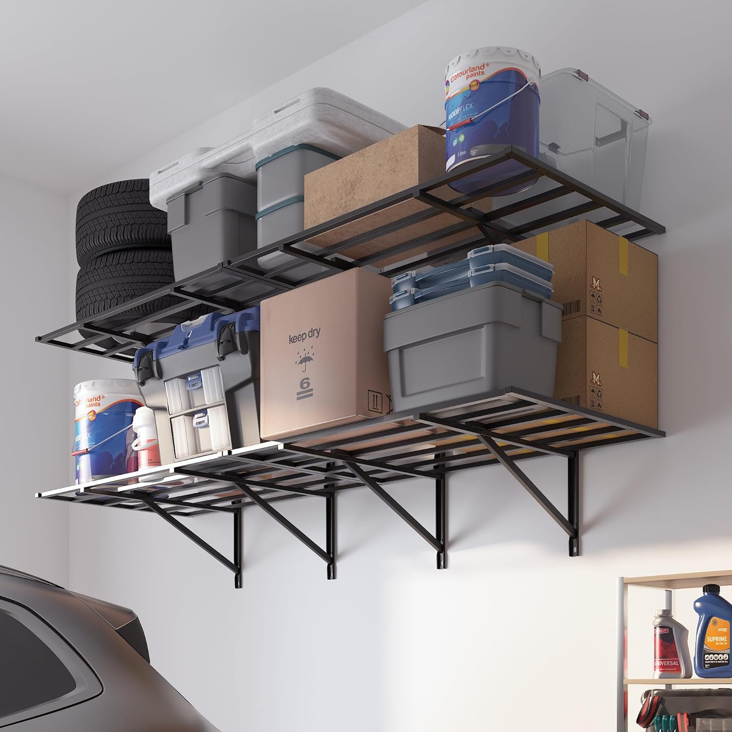 Maximize Your Space with FLEXIMOUNTS Heavy Duty Garage Shelving