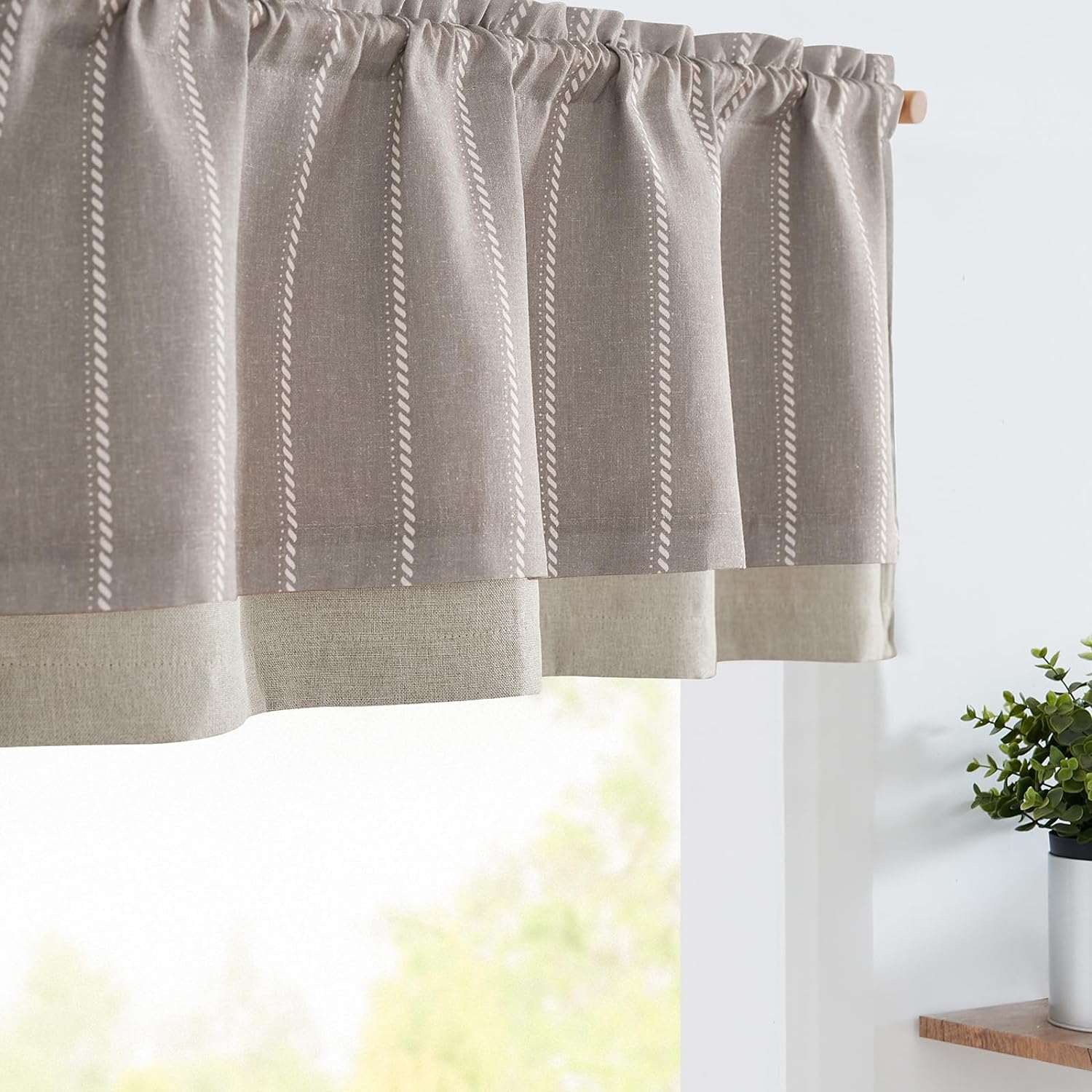 Elevate Your Home Decor with Jinchan Nautical Valance Striped Linen Curtain