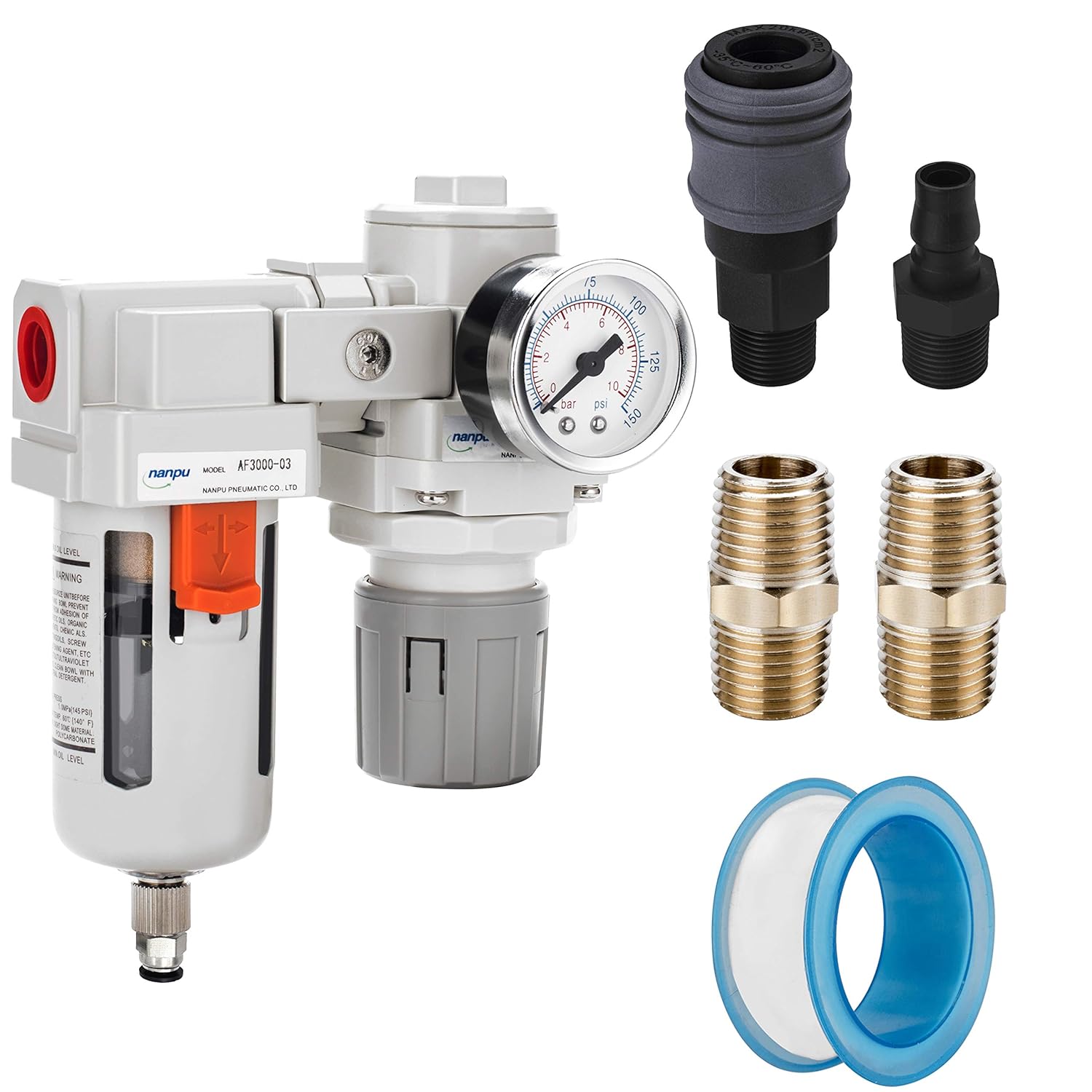 Comprehensive Review of the NANPU 3/8″ NPT Compressed Air Filter Regulator Combo Piggyback